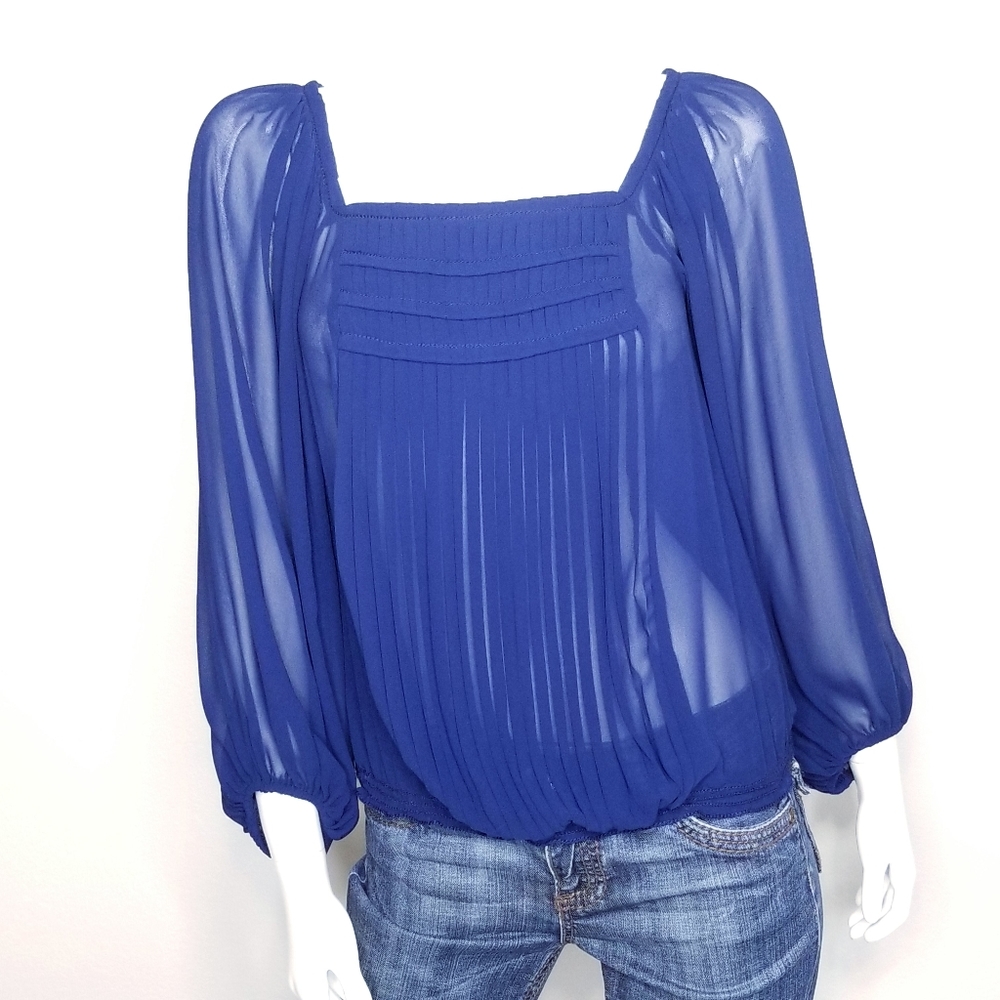 M.S.S.P. Sheer Navy Blouse